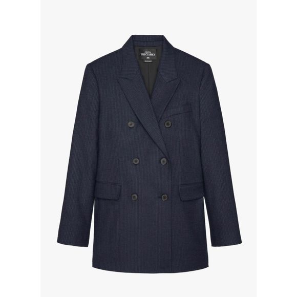 Zara Limited Edition 2-Piece Set Pinstripe Jacket & Low Rise Menswear Style Pant - Picture 9 of 15